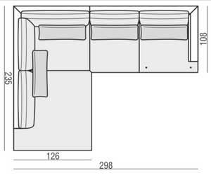 Compton Corner Sofa - Left - Grey