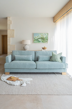 Compton 3 Seater Sofa - Light Turquoise