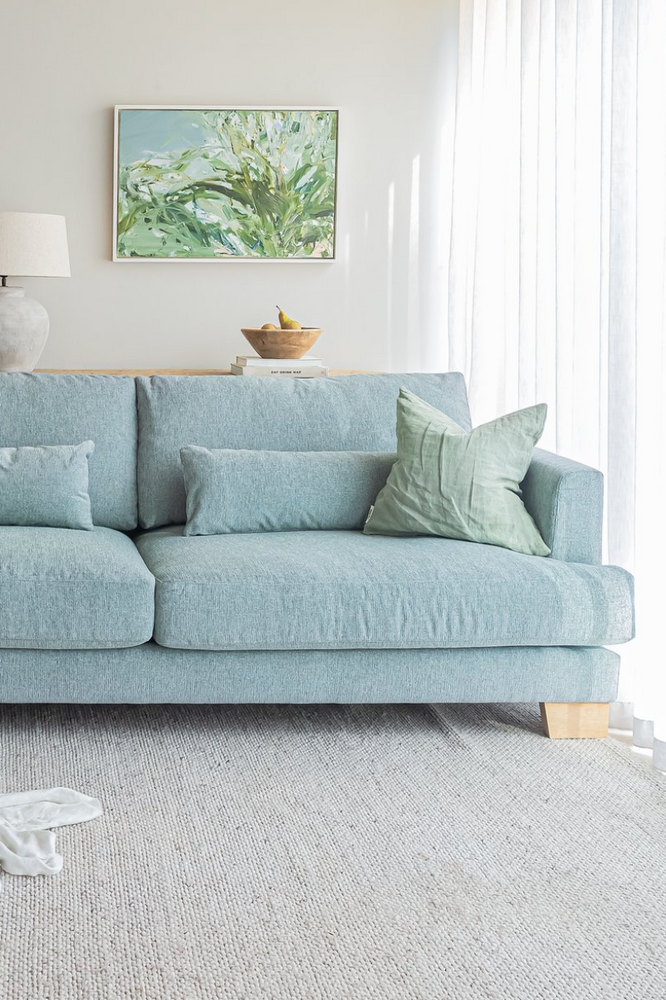 Compton 2 Seater Sofa Light Turquoise Cotswold Grey