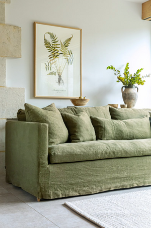 Snowshill 4 Seater Sofa - Premium Linen - Olive