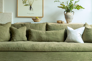 Snowshill 4 Seater Sofa - Premium Linen - Olive