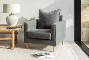 Moreton Armchair - Premium Linen - Graphite