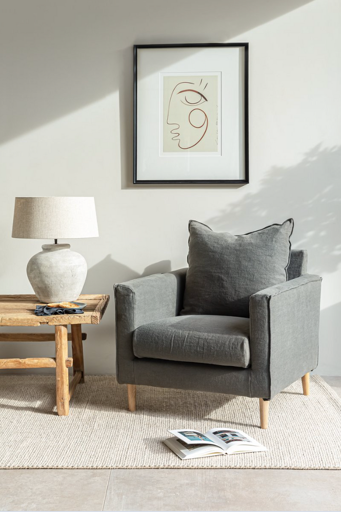 Moreton Armchair Premium Linen Graphite