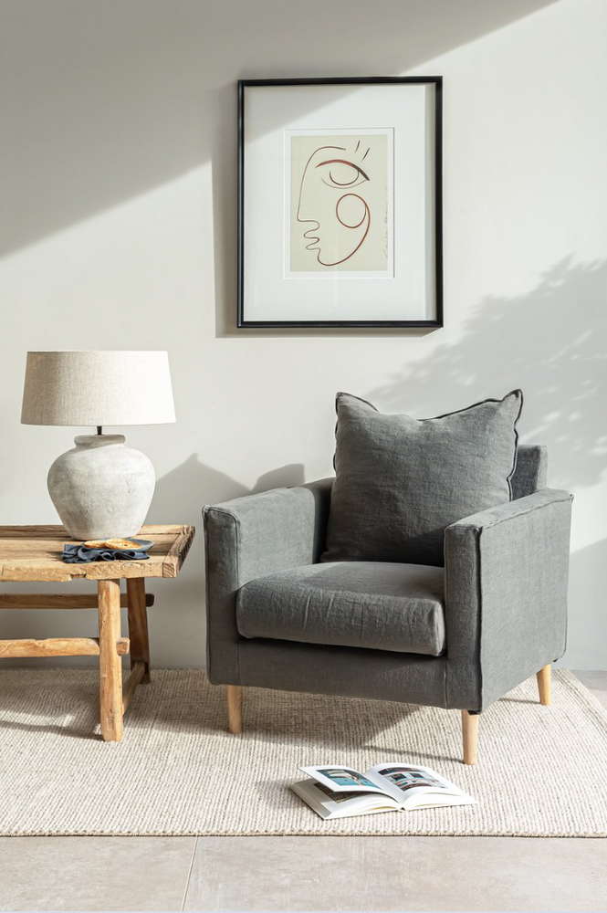 Moreton Armchair - Premium Linen - Graphite