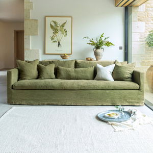 Snowshill 4 Seater Sofa Premium Linen Olive