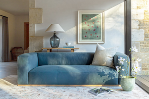 Yubberton 3 Seater Sofa - Azure Nubuck Leather