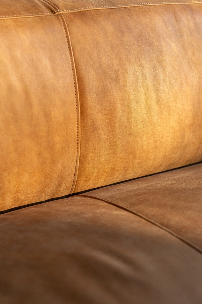 Yubberton 3 Seater Sofa - Tan Nubuck Leather