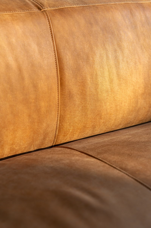 Yubberton 3 Seater Sofa - Tan Nubuck Leather