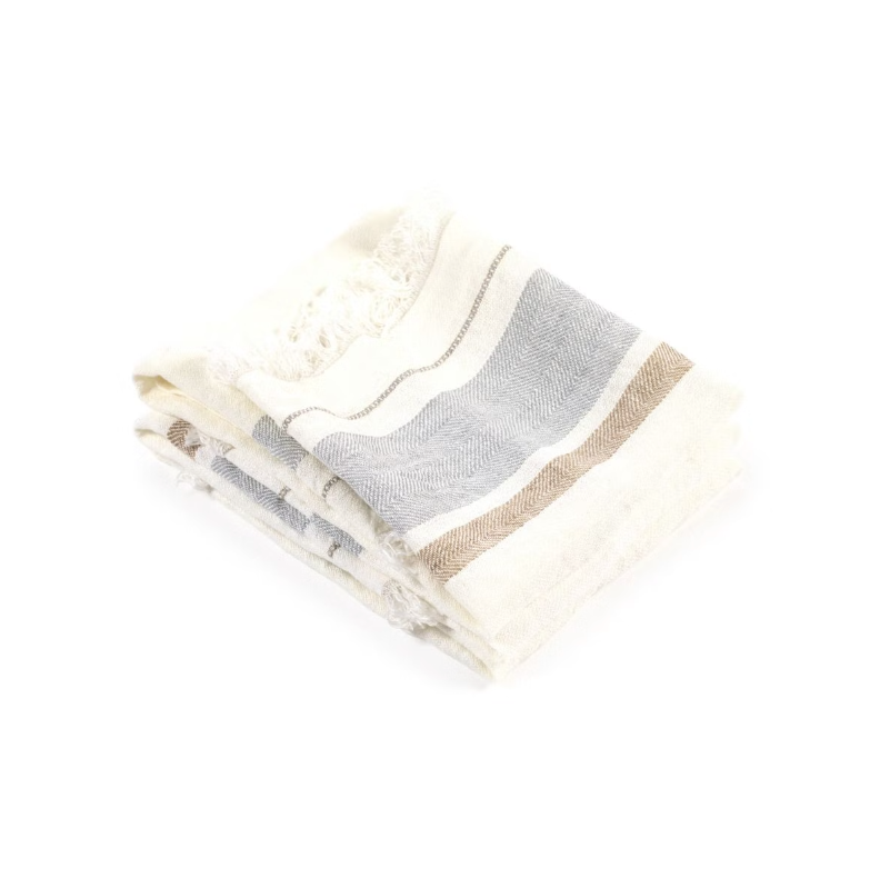 
                
                    Load image into Gallery viewer, Belgian Towel - Oyster Stripe
                
            