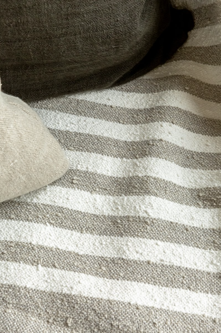 Camille Throw Stripe Cotswold Grey