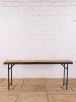 Iron and Wood Folding Console Table - 181cm