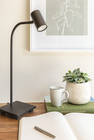 Tubino Desk Lamp Dark Brown/Black Finish