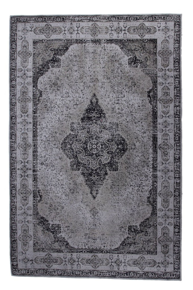 
                
                    Load image into Gallery viewer, Claire Charcoal Patterned Rug - 140cm x 140cm
                
            