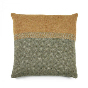 Jules Cushion - Large Square - Green Herringbone